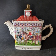 SADLER CHAMPIONSHIPS TEA POT, A Day At The Races, 4 1/4", Porcelain, ENGLAND