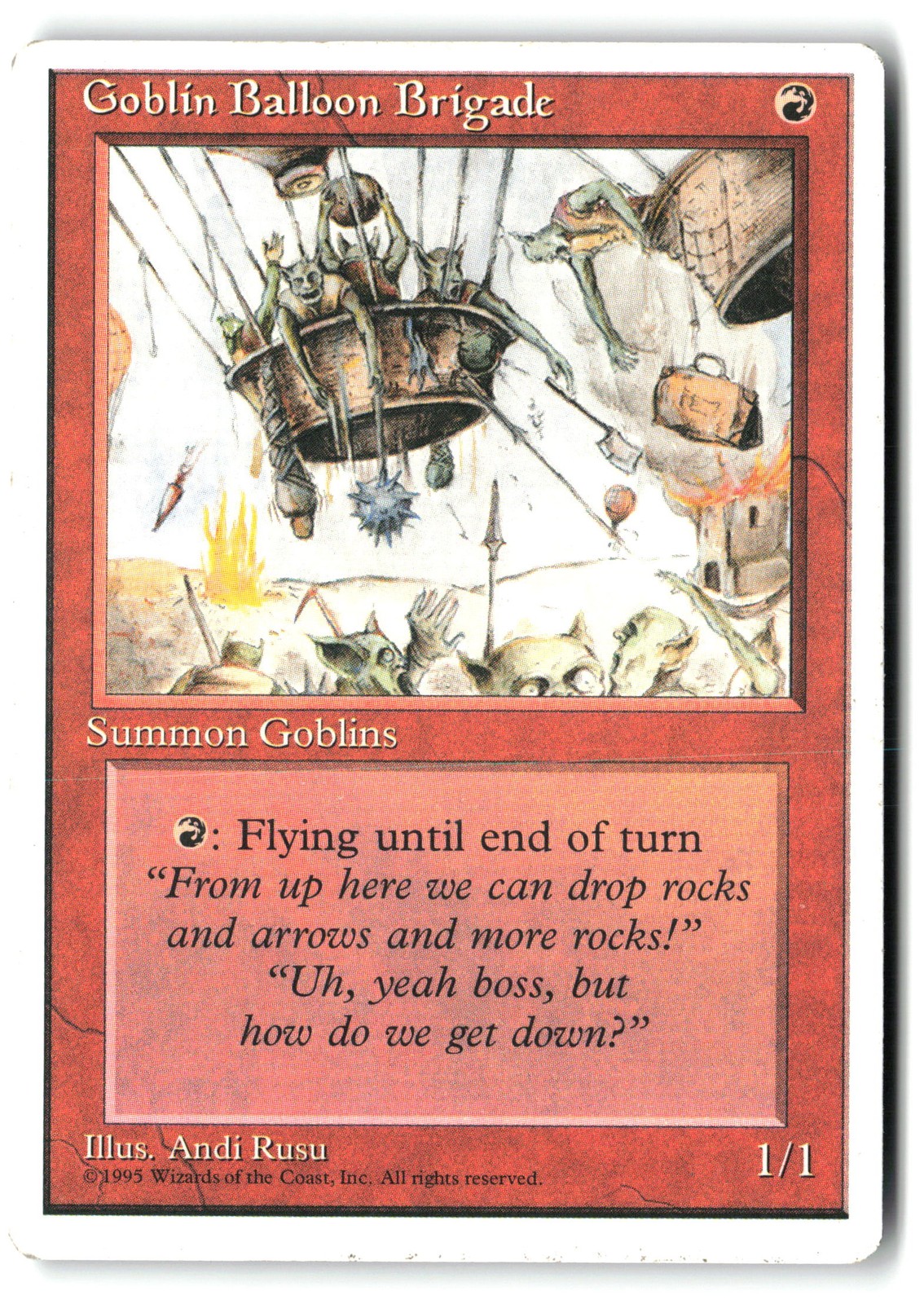 Magic MTG Goblin Balloon Brigade Fourth Edition LIGHTLY PLAYED OR BETTER