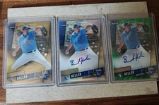 2019 Topps Finest Auto Brad Keller Lot Green,Gold, Rookie Auto RC Gold Base 