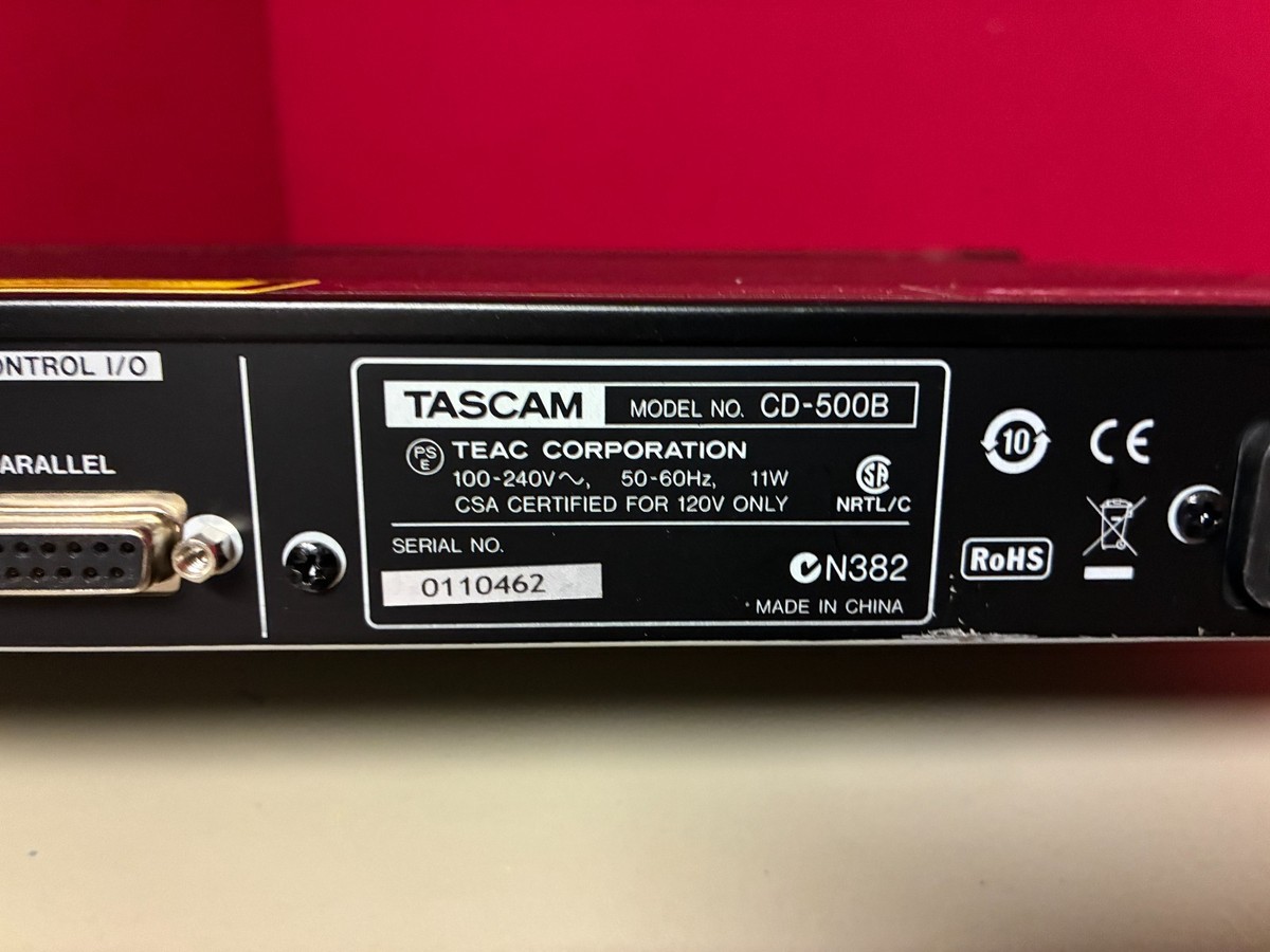 TASCAM CD-500B Rack-Mountable CD Player | eBay