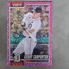 2026 Topps Series 1 Celebration- Kerry Carpenter SP Pink Confetti Foilboard