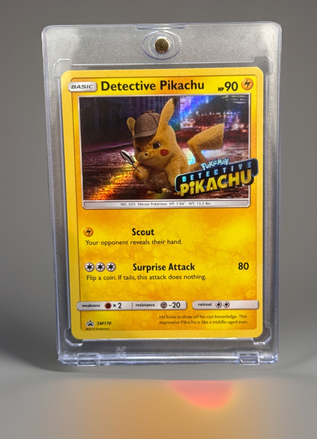 Detective Pikachu SM170 - STAMPED Holo Rare 2019 Sun & Moon Promo Pokemon Card