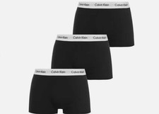 Calvin Klein 3-Pack Men’s Black Trunks Cotton Stretch Boxer Briefs M-XL