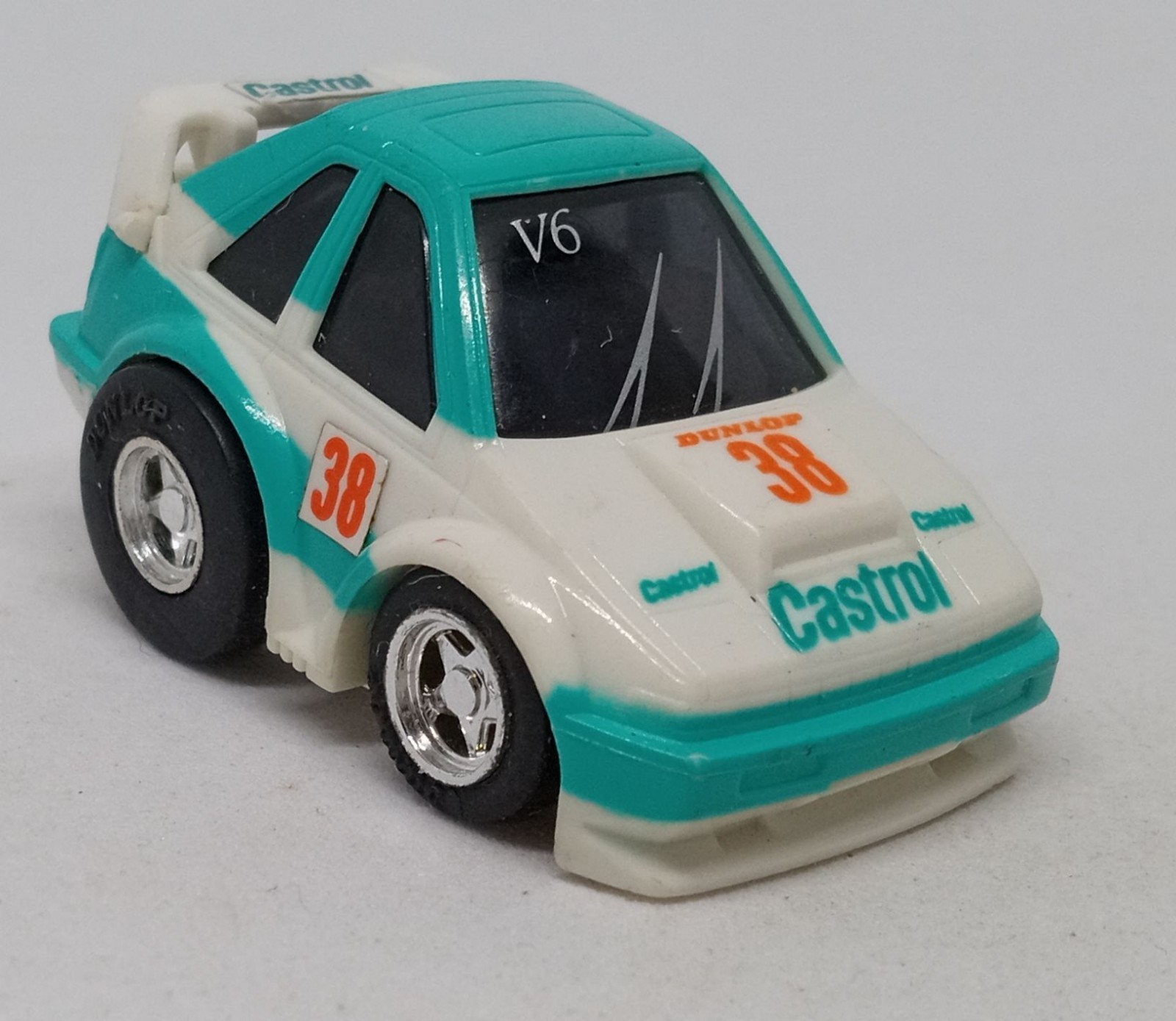 Vintage Tonka Turbo Twisters Turquoise #24 Castrol Penny Racer