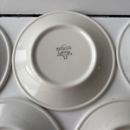 6 Iroquois China Syracuse NY Red & Green Stripes 5 3/4” Plates Restaurant Ware - Picture 14 of 15