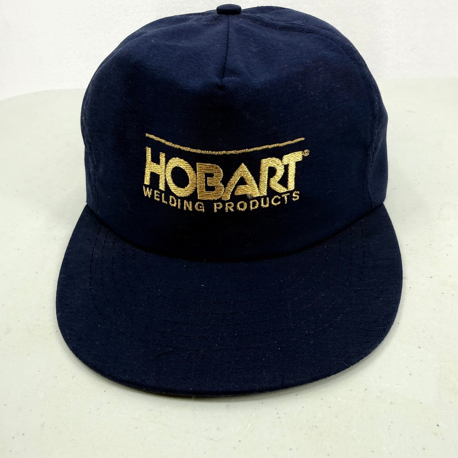 Hobart Welding Products Snapback Hat Mens OSFA Navy Blue Vintage Made in USA
