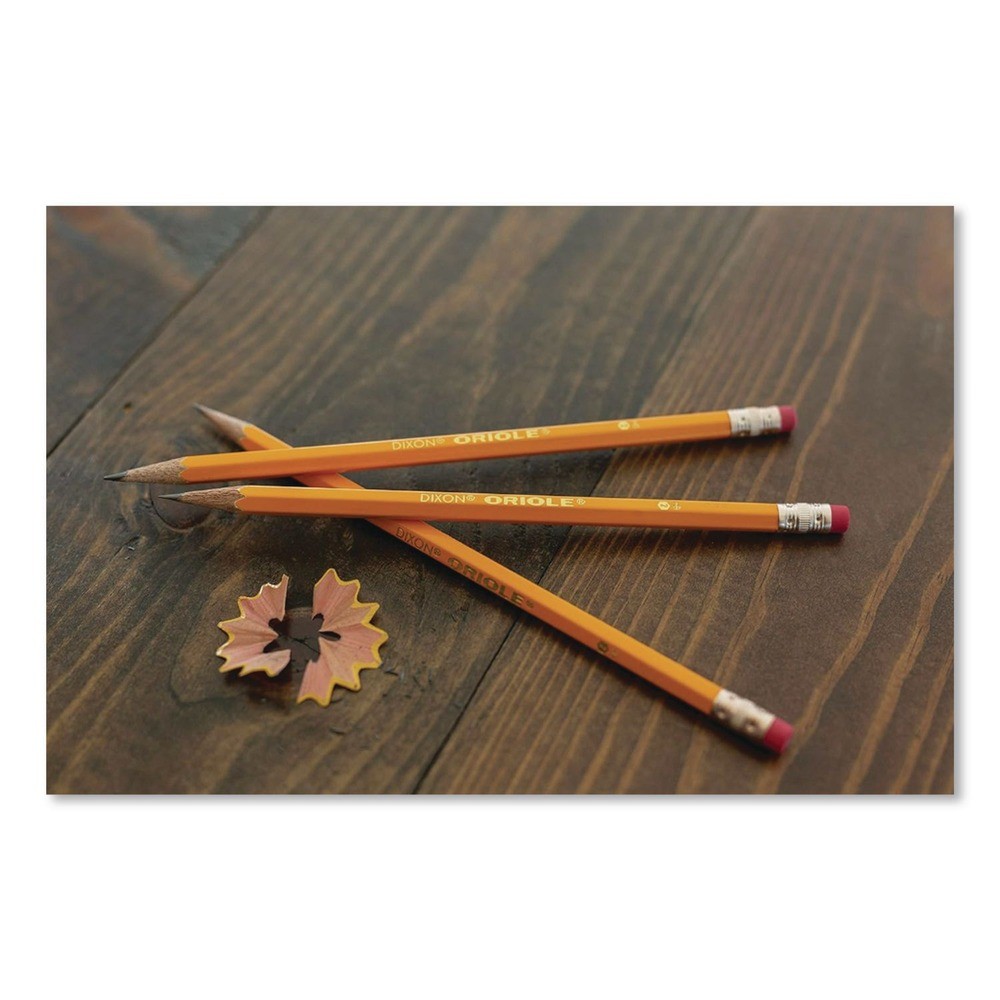 Dixon 12886 Oriole HB (#2) Presharpened Pencils - BK Lead/YL Barrel (1-DZ) New