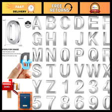 36 Pcs 3D Mailbox Number Stickers 0-9 Alphabet Adhesive House Address Signs