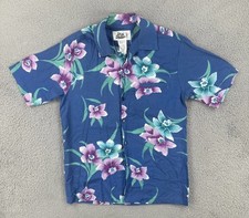 Vintage Hilo Hattie Hawaii Medium Rayon Button Up Hawaiian Luau Camp Shirt
