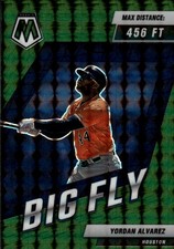 2022 Panini Mosaic Yordan Alvarez #BF-6 Big Fly Green Mosaic Houston Astros 4M