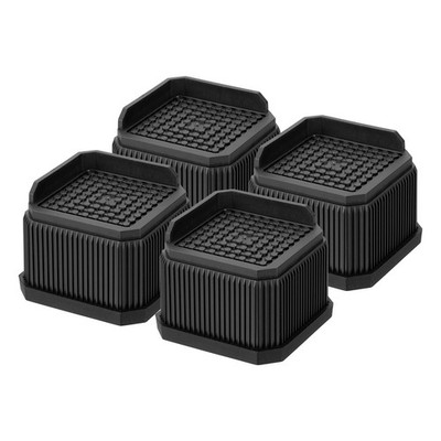 Bed Risers, Square Heavy Duty Stackable Lift Block to 2 Inch, Black