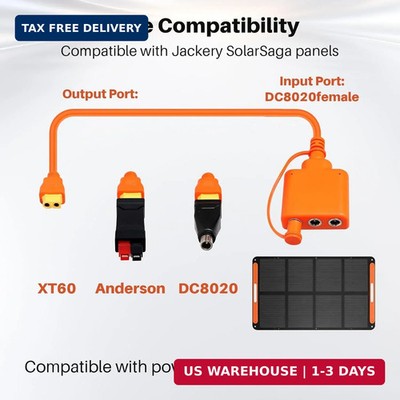 Solar Panel Connector for Jackery SolarSaga Panels - Series Connection for  Up to | eBay