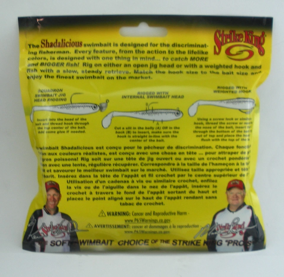 Strike King SHDLC3.5-590 Shadalicious Swimbait 3.5 pulgadas 6ct Color Sexy Sombra Foto 2 de 2
