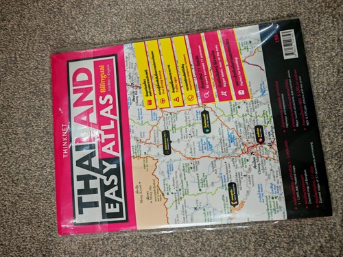 Thai book learning Thailand road atlas phrase maps large