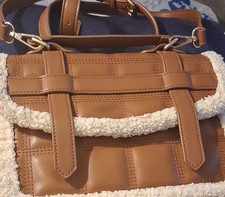 ANTIK KRAFT Brown Satchel Top Handle Bag Faux...