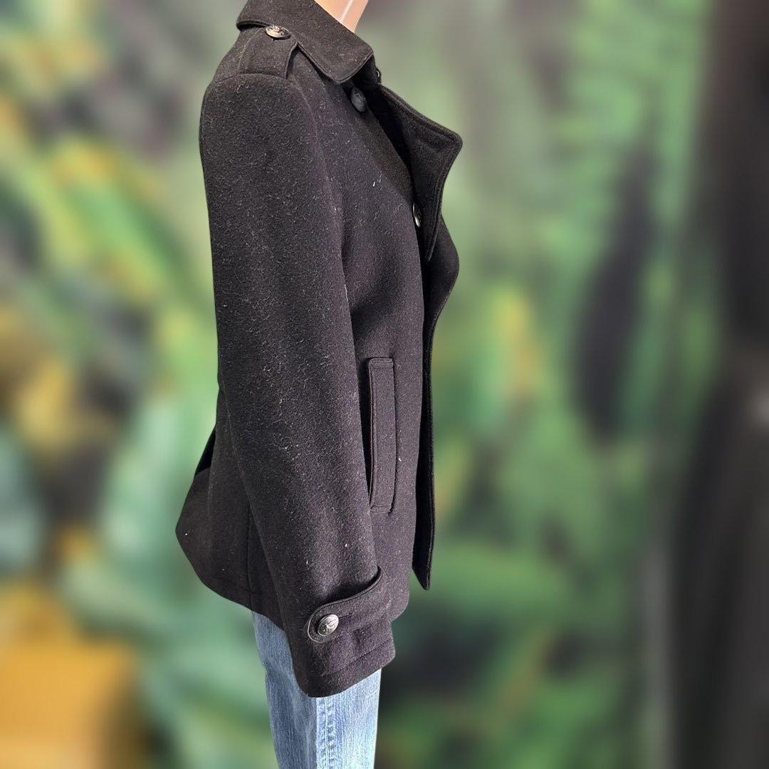 BURBERRY BLACK LABEL Peacoat Size M Nova Check Black From Japan thumbnail 6