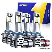 9005 9006 LED Bulbs Combo 6500K Cool White, 800 Brighter 9005/HB3 9006/HB4