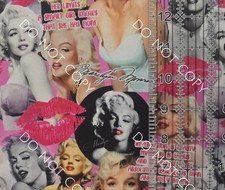 Custom 100 Cotton Woven Fabric Marilyn Monroe Actress By The 1/4 Yard 9x56