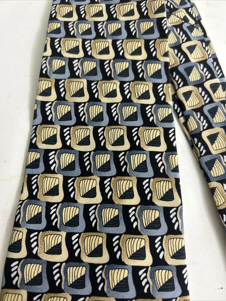Corbata de seda geométrica multicolor Jerry Garcia para hombre talla única Foto 4 de 4