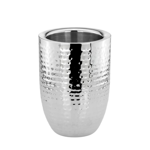 FlaschenküHler 19X14 Cm Edelstahl Hammerschlag Doppelwandig Wein- & SektküHler-image