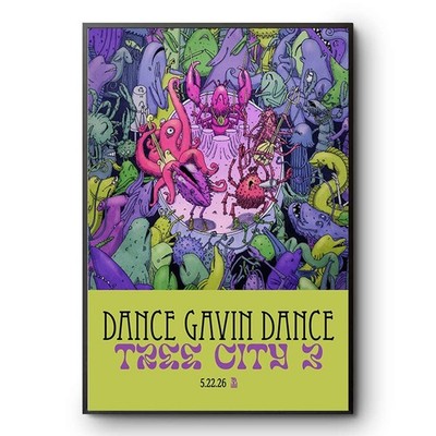 Dance Gavin Dance Tree City 3 Concert Poster 2026 Rock Band Album Music Wall Art
