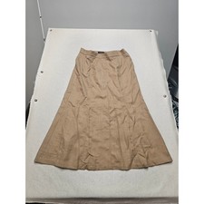 Pendleton Wool Maxi Skirt Tan Khaki A-Line Paneled Made in USA Size 10
