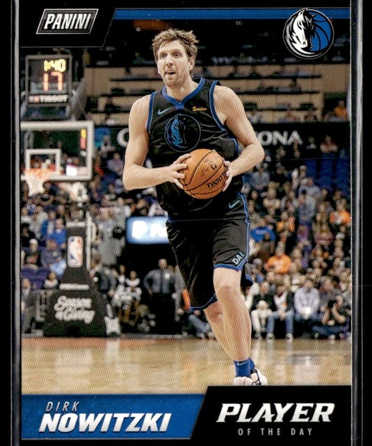 2018-19 Panini Player of the Day #25 Dirk Nowitzki Mavericks Card 3202B