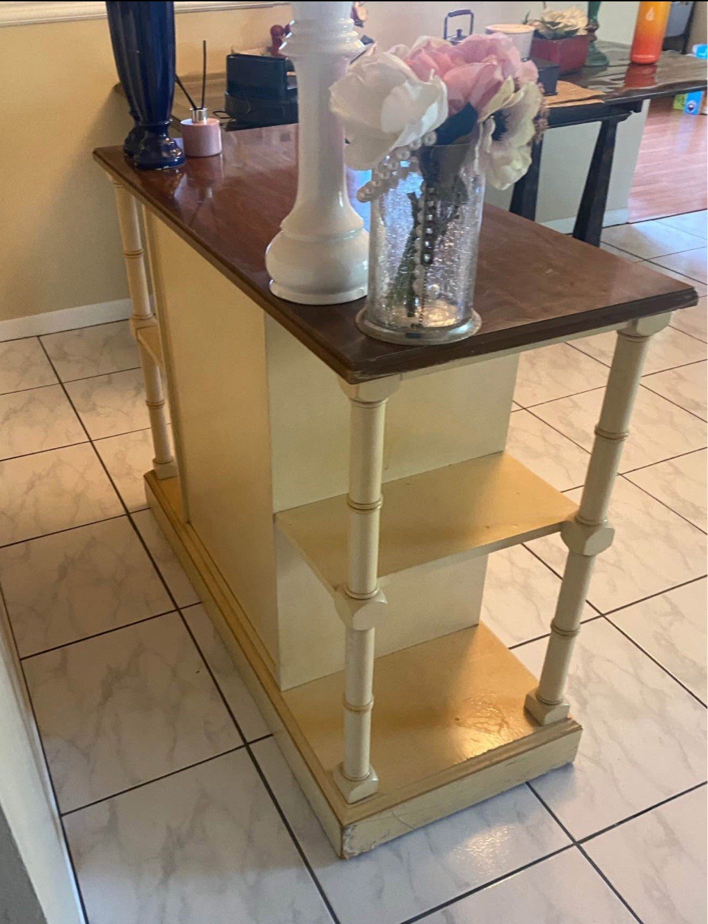 Vintage Palm Beach Regency Chinoiserie Faux Bamboo Credenza Buffet Server