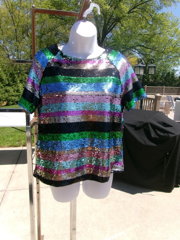 NWOT SANCTUARY FAB MULTI COLORED SEQUIN TOP M