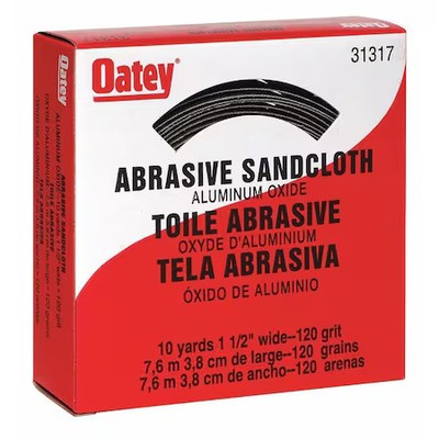 Oatey 31317 Abrasive Roll, 1-1/2''Wx 30 Ft.L, 120G, Blue
