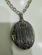 Silpada  Laurel  Sterling Silver Oval Locket ...