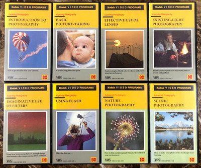 Kodak Exploring Photography VHS Tape Lot 8 Teaching Video Program Vintage TESTED