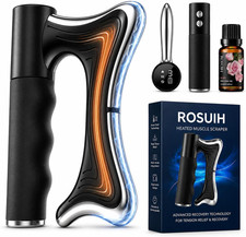 Heated Electric Muscle Scraper Tool Gua Sha Deep Tissue Massager Micro Kit