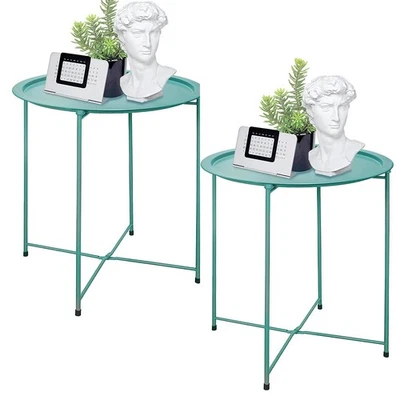 Garden 4 you End Table Set of 2, Outdoor Side Table, Small Standard, Green - Image 1 of 4