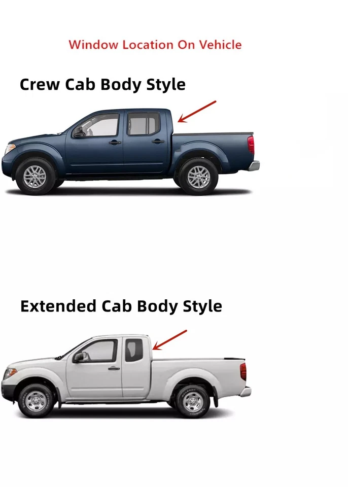 Fits 05-21 Nissan Frontier 09-12 Suzuki Equator Manual Slider Back Window Glass Foto 4 de 4