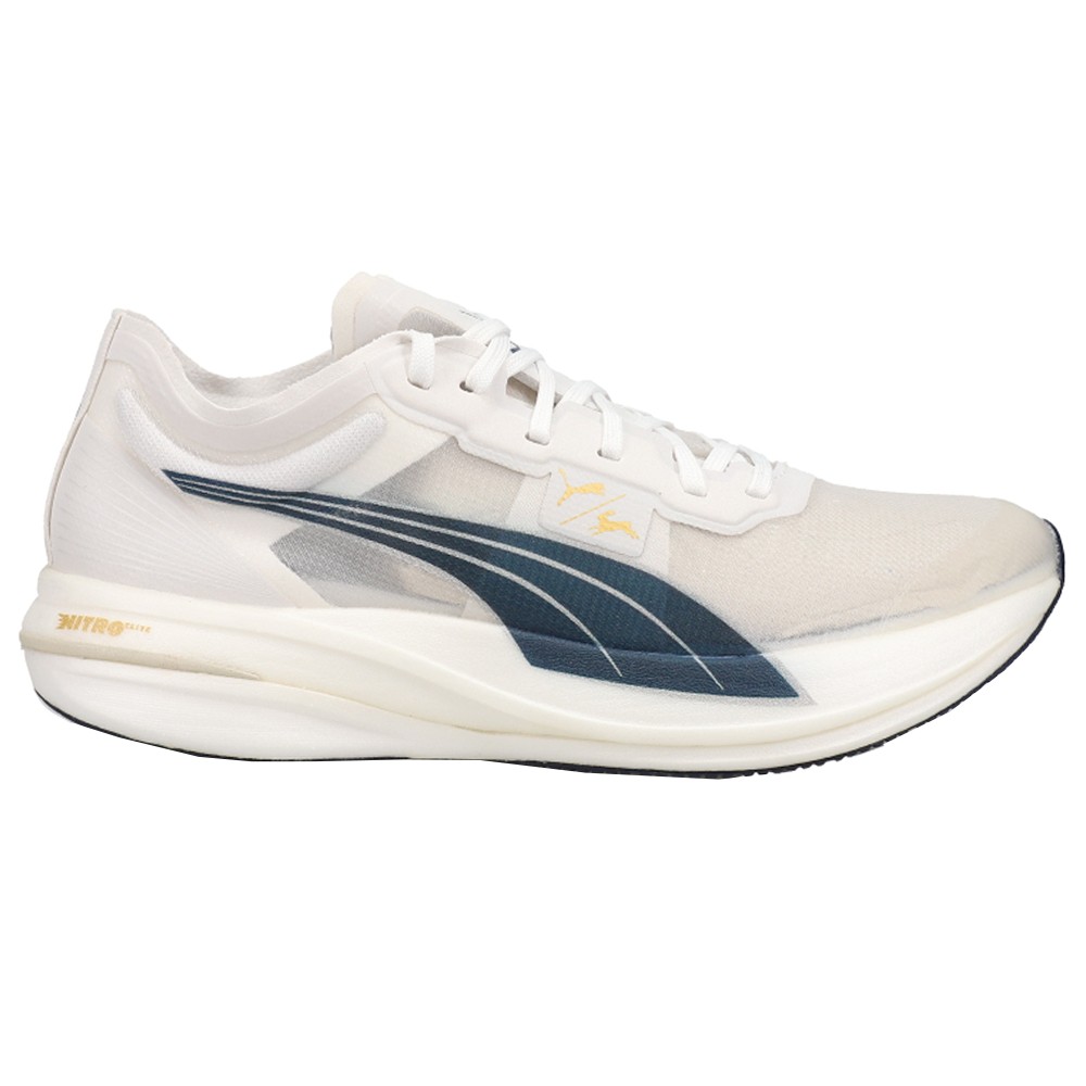 PUMA Tracksmith X Deviate Nitro Elite Racer Running  Womens Off White Sneakers A