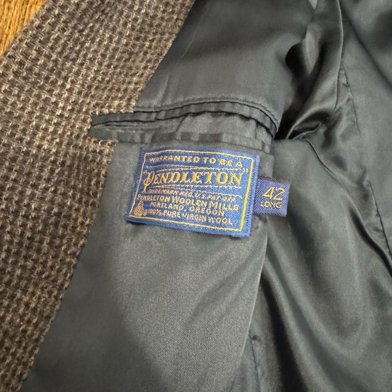 Vintage Pendleton Wool 2 Button Tweed Blazer   Si… - image 7