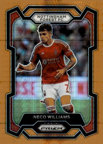 2023-24 Panini Prizm Premier League - Neco Williams #247 Orange Hyper Prizm
