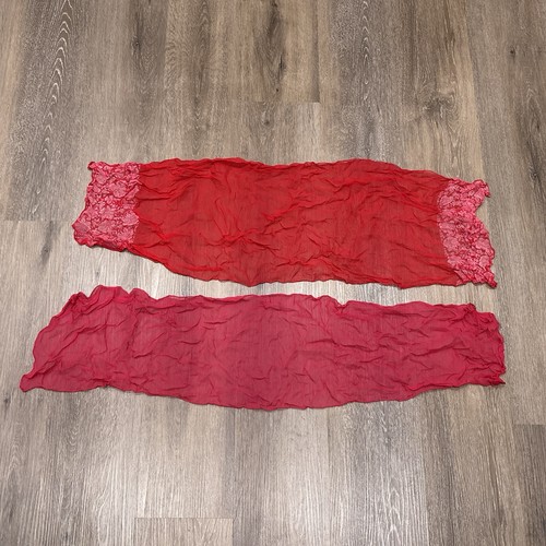 Vintage Schal 6 Stück Geometrischer Kartendruck Rosa Seide 1 Taschentuch - Bild 7 von 13