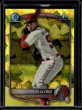 2025 Bowman Chrome Sapphire Elian De La Cruz #BCP-249 Yellow Refractor 1st /75