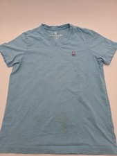 Psycho Bunny T-Shirt Men Size 4 Embroidered Logo Blue.. 37971