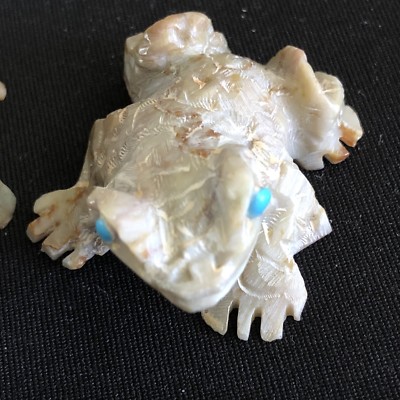 Zuni Toad Fetish by Dane Malani Picasso Marble 1456
