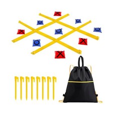 Tic Tac Toe Game - 4 Ft x 4 Ft Giant Bean Bag Toss Tic Tac Toe Outdoor Game f...