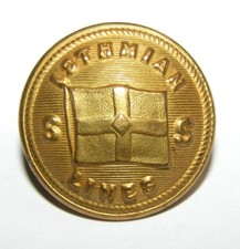 Vintage Original Isthmian Steamship Company Brass Uniform Button US Steel 1910