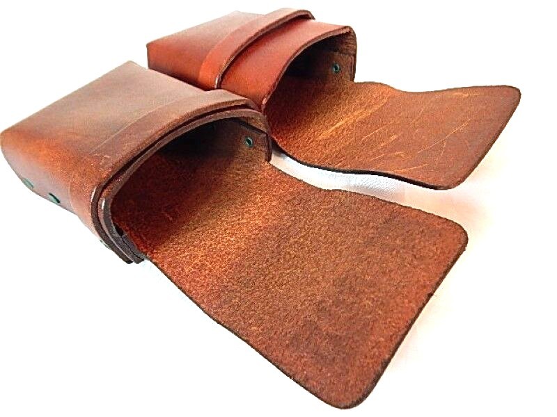 Vintage 2 Wilson College Genuine Leather Tooled Embossed Cigarette Cases  Pouches