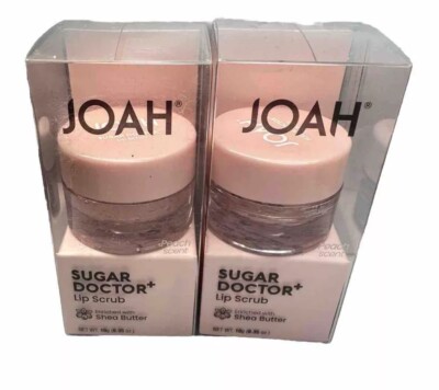 Joah Sugar Doctor Lip Scrub w/ Shea Butter 0.33oz JLTS01 PEACH SCENT~ 2 Pcs
