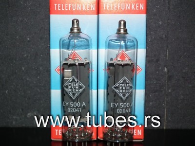 Telefunken EY500A NOS NIB matched pair (6EC4, 6D22S) Vacuum Tube Rectifier