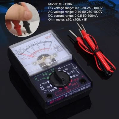 Pointer True RMS Voltmeter AC/DC Current Voltage Tester Analog Multimeter