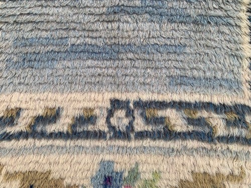 Vintage Beautiful Swedish Scandinavian Soft Rug,Stunning Fluffy Rug 4x5 ft - Picture 4 of 9