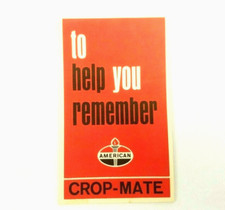 1969-70 American Oil Farmers Crop Mate Mini Calendar 5 1/4" Notepad Gas Vintage